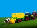 Die Cast tractor set with trailer with light and sound 4 assorted